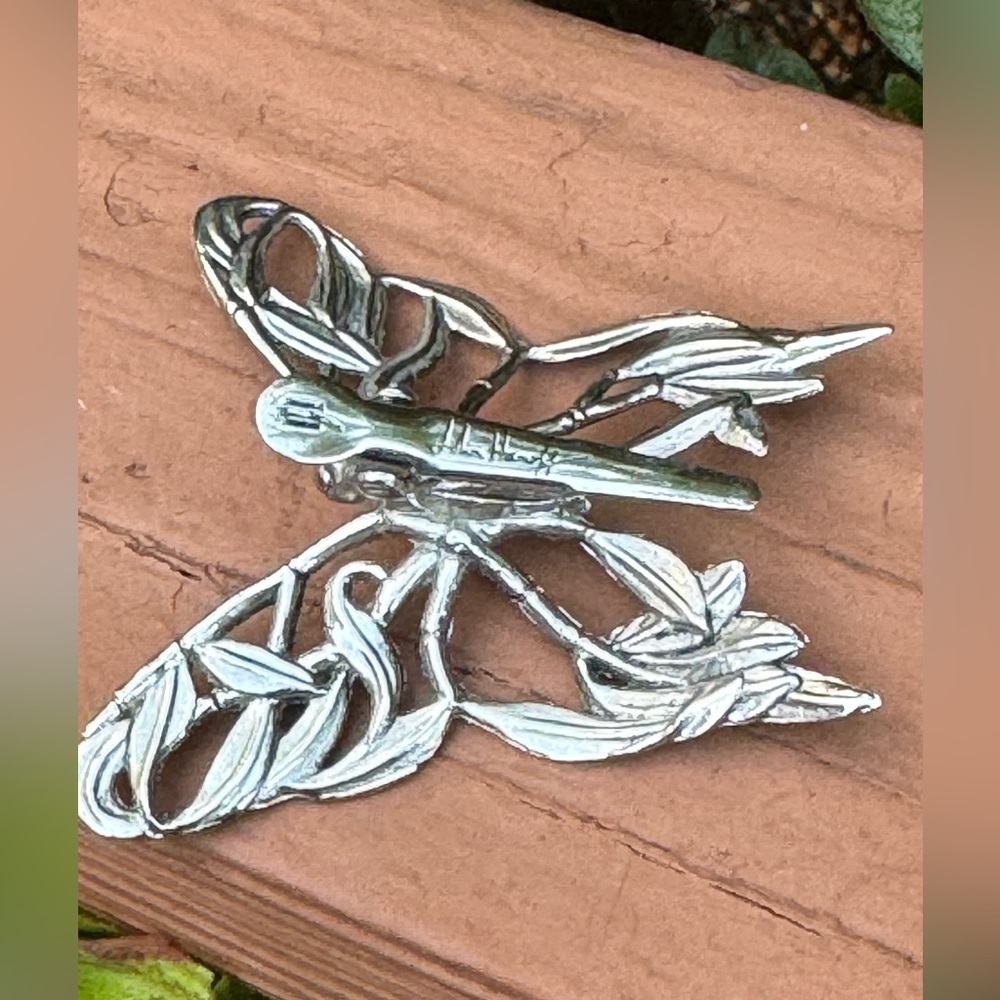John Hardly Elegant Silver Butterfly pin scarf pin Ornament, brooch - Picture 4 of 11